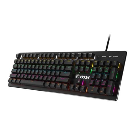 Clavier mécaniques Gamer Filaire MSI FORGE GK300 RGB Bleu Noir