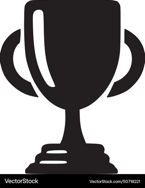 Trophy - black and white isolated icon Royalty Free Vector