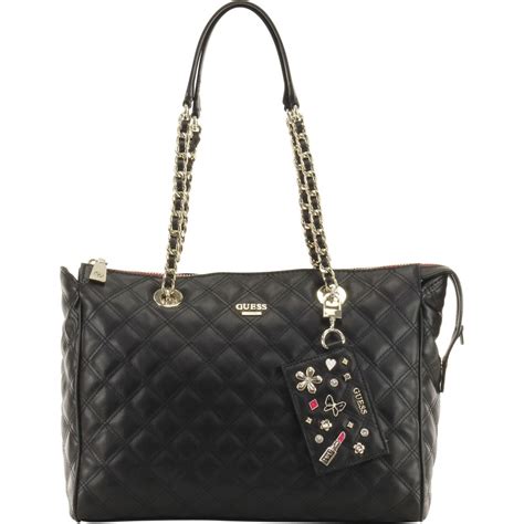 Guess Womens Darin Quilted Carryall Handbag