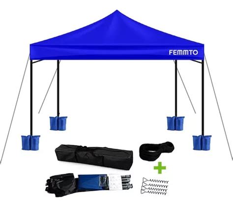 Gazebo Para Playa X Autoarmable Plegable Reforzado Azul Mercadolibre