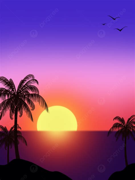 Hawaiian Beach Sunset Wallpaper