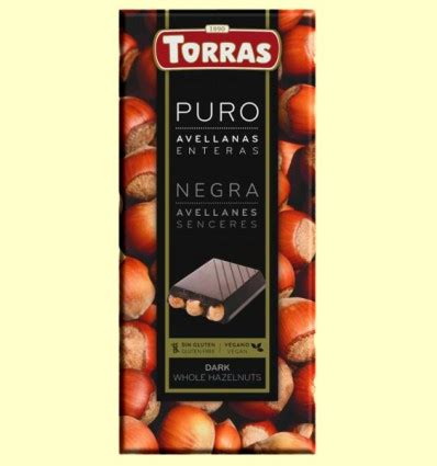 Chocolate Negro Con Avellanas Enteras Torras Gramos