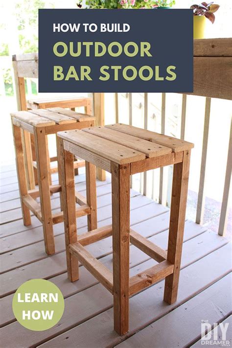 How To Build Outdoor Bar Stools Diy Bar Stools Rustic Outdoor Bar