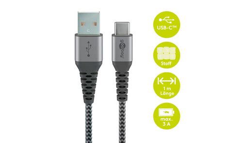 Goobay Dat C Ble Textile Usb C Vers Usb A Berger Camping