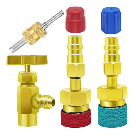 Yuri Quick Connector Adapters Set R1234YF To R134A High Quick Couplers