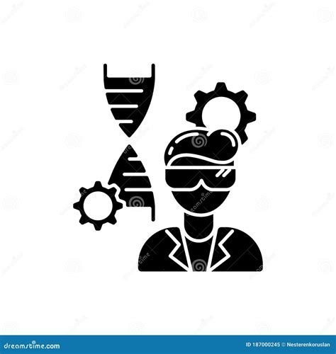 Biomedical Engineer Black Glyph Icon Stock Vector Illustration Of