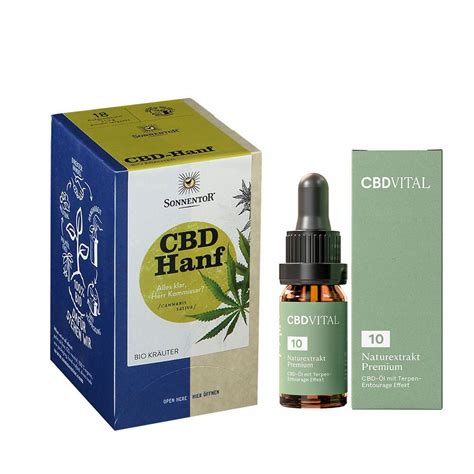 CBD VITAL Naturextrakt Premium Öl 10 SonnentoR Hanf CBD Tee