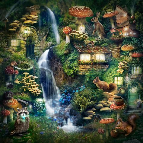 Mushroom Village by GingerKellyStudio on DeviantArt