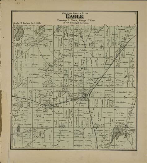 Eagle Township Map Or Atlas Wisconsin Historical Society