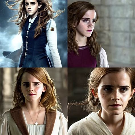 Emma Watson As Hermione Granger Wearing School Stable Diffusion