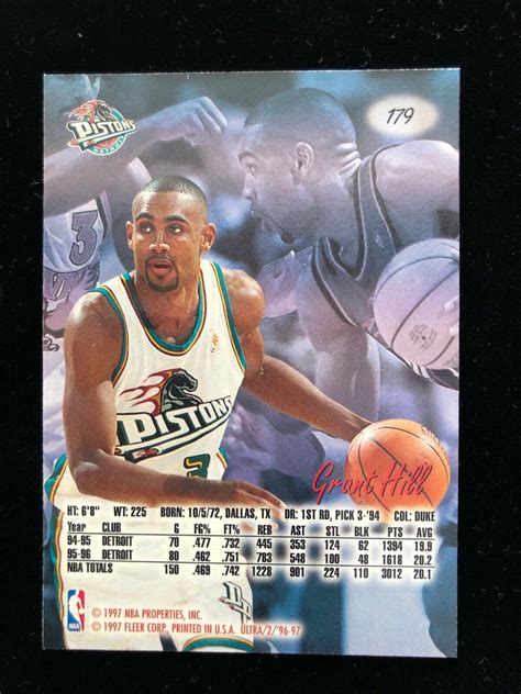 Fleer Ultra Grant Hill For Sale Online Ebay