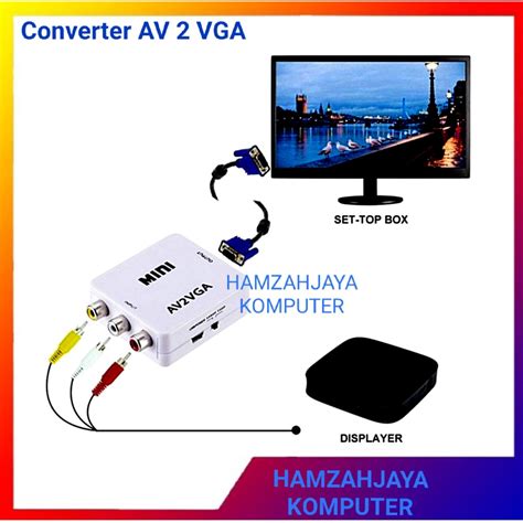 Jual Av Vga Konverter Av Rca To Vga Converter Ps Ke Monitor Mini