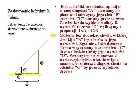 Twierdzenie Talesa Zastosowanie W Matematyce I Yciu Codziennym