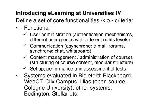 Ppt Introducing Elearning At Universities I Powerpoint Presentation