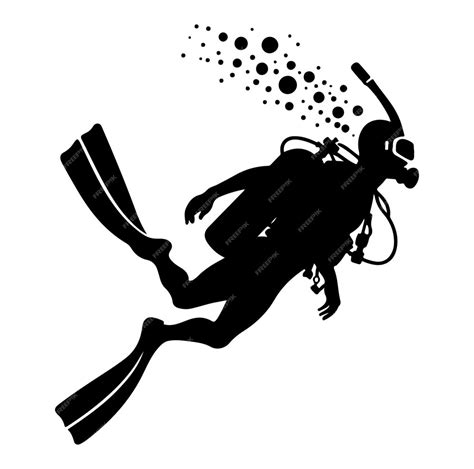 Premium Vector Vector Scuba Diver Silhouettes Diving Silhouettes Vector