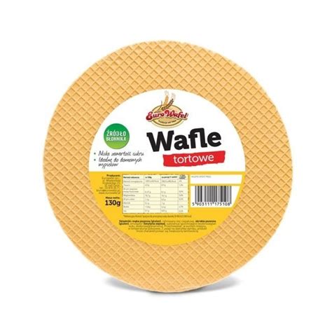 WAFLE TORTOWE OKRĄGŁE 100g Polski Sklepik Smakosz