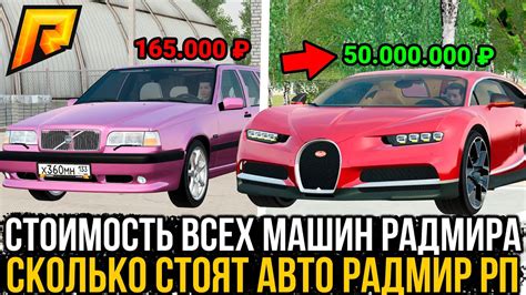 СТОИМОСТЬ ВСЕХ МАШИН РАДМИР С АВТОСАЛОНА. GTA RADMIR RP CRMP/ГТА РАДМИР ...