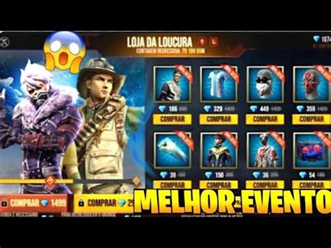 Chegou O Melhor Evento Do Free Fire Evento Loja Da Loucura Free Fire