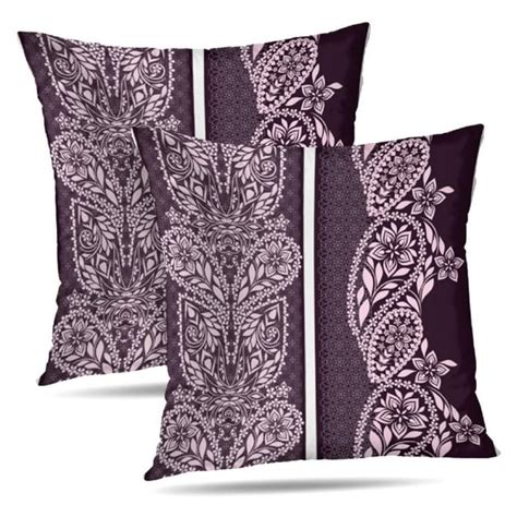 Lalilo Throw Pillow Covers Black And White Lace Vertical With Cushion