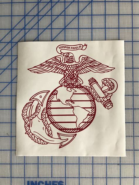 Military Us Marine Corps Vinyl Decal Usmc Car Decal Truck Usmc Window