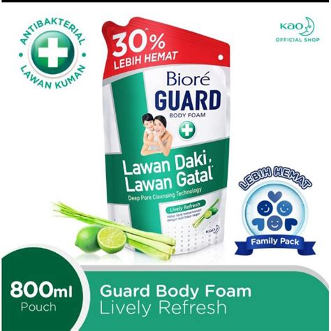 Jual Biore Body Foam Guard 800 Ml Sabun Mandi Cair Shopee Indonesia