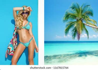 Sexy Woman Bikini Enjoy Tropical Resort Stock Photo Edit Now 278751206