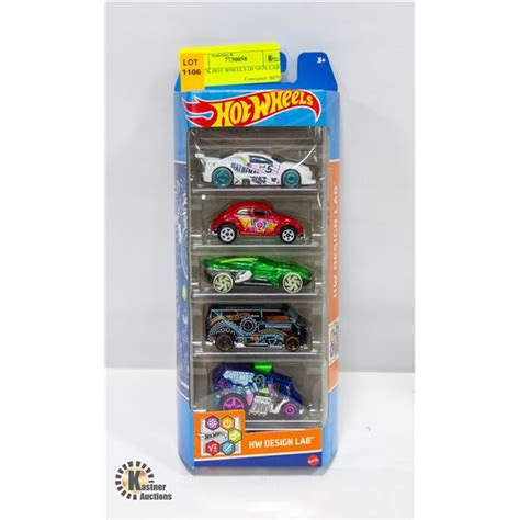 5 PACK HOT WHEELS DESIGN LAB