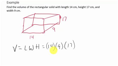 Working Out Volume Of A Rectangle