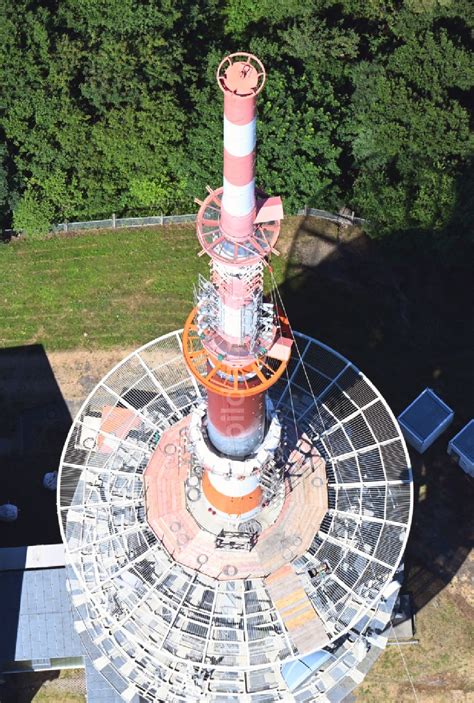 Brotterode Von Oben Funkturm Und Sendeanlage Auf Der Kuppe Des