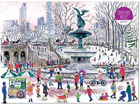 Galison Michael Storrings Bethesda Fountain Jigsaw Puzzle 27 X 20