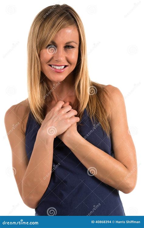 Blonde Stock Photo Image Of Smiling Cheerful Happy 40868394