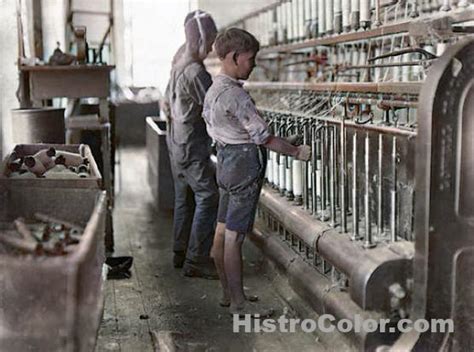 Child Labor In Cotton Mill 1900s Colorized Historical Pictures