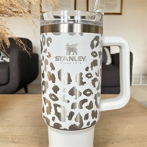 Leopard Print Custom 40oz Stanley Tumbler Made To Order Etsy