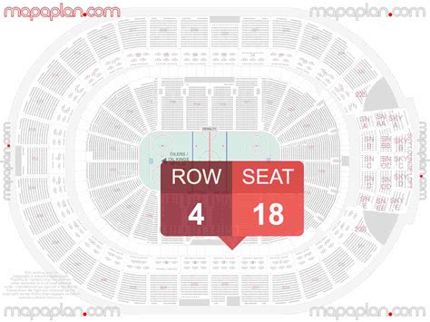 Edmonton Rogers Place detailed interactive seating map with seat & row ...