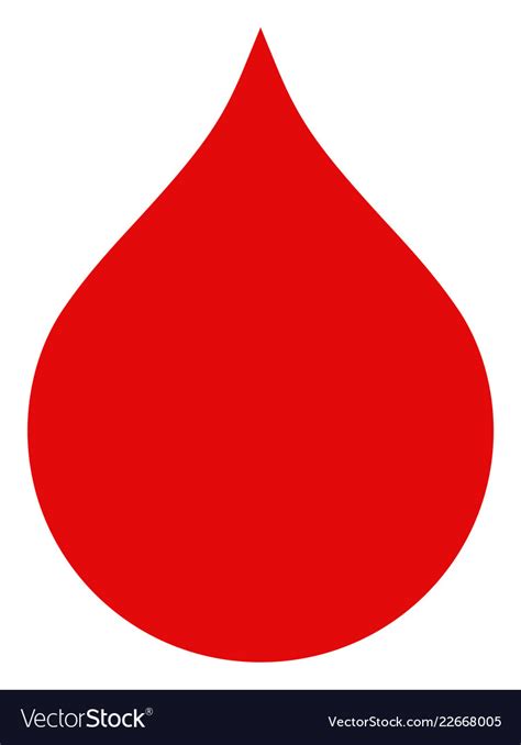 Blood drop flat icon symbol Royalty Free Vector Image