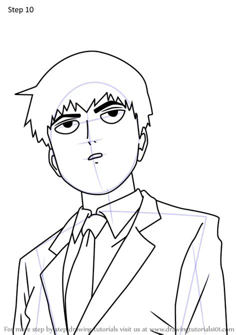 How To Draw Arataka Reigen From Mob Psycho 100 Mob Psycho 100 Step By