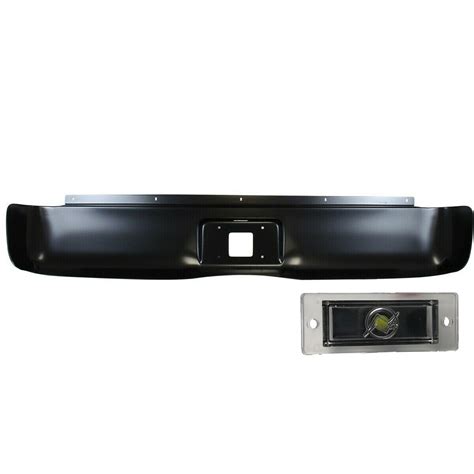 Rear Bumper Roll Pan W Led License Lamp For Silverado