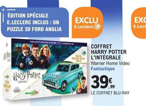 Promo Coffret Harry Potter L Int Grale Chez E Leclerc Icatalogue Fr