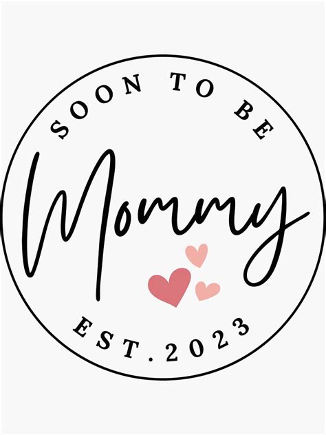 Soon To Be Mommy EST 2023 Pregnancy Design Sticker For Sale By