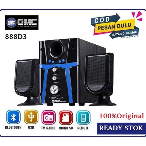 Jual Speaker Aktif Bluetooth Gmc D Speaker Subwoofer Mega Bass