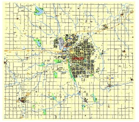 Lincoln Nebraska US editable vector map svg free : u/vectormapper