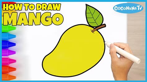 MANGO (MANGGA) - How to Draw and Color - Coconana - YouTube