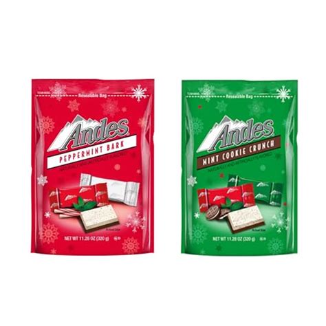 Andes Peppermint Bark and Mint Cookie Crunch Variety 2 Pack, Andes ...