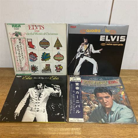 【傷や汚れあり】lp レコード エルヴィス・プレスリー まとめて4枚セット 初めてのクリスマス青春カーニバル 等 洋楽 ファン コレクション