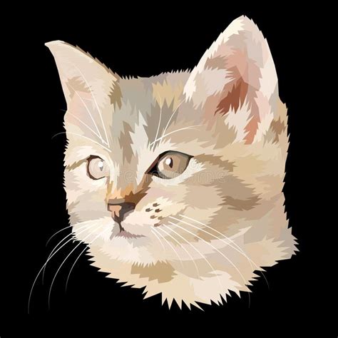 Icono De Cabeza De Gato En Estilo De Arte Pop Ilustración del Vector