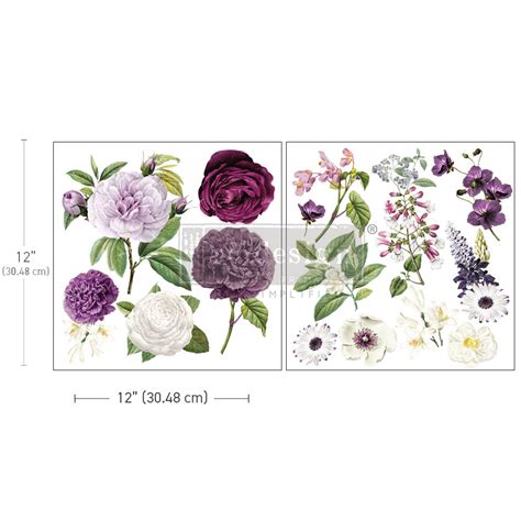 Трансфер натирка MAXI TRANSFERS® – MAJESTIC BLOOMS – 2 SHEETS, 12″X12 ...
