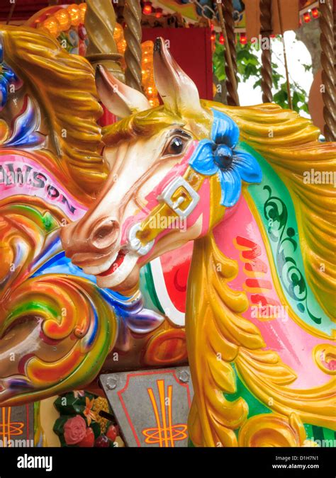 Painted Carousel Horses Hi Res Stock Photography And Images Alamy