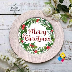 Printable Merry Christmas Charger Plate Insert DIY Christmas Party