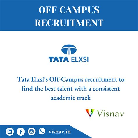 Tata Elxsi Off Campus Recruitment Online Registration Batch Visnav