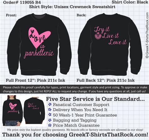 Panhellenic Shirt Panhel Sweatshirt Love